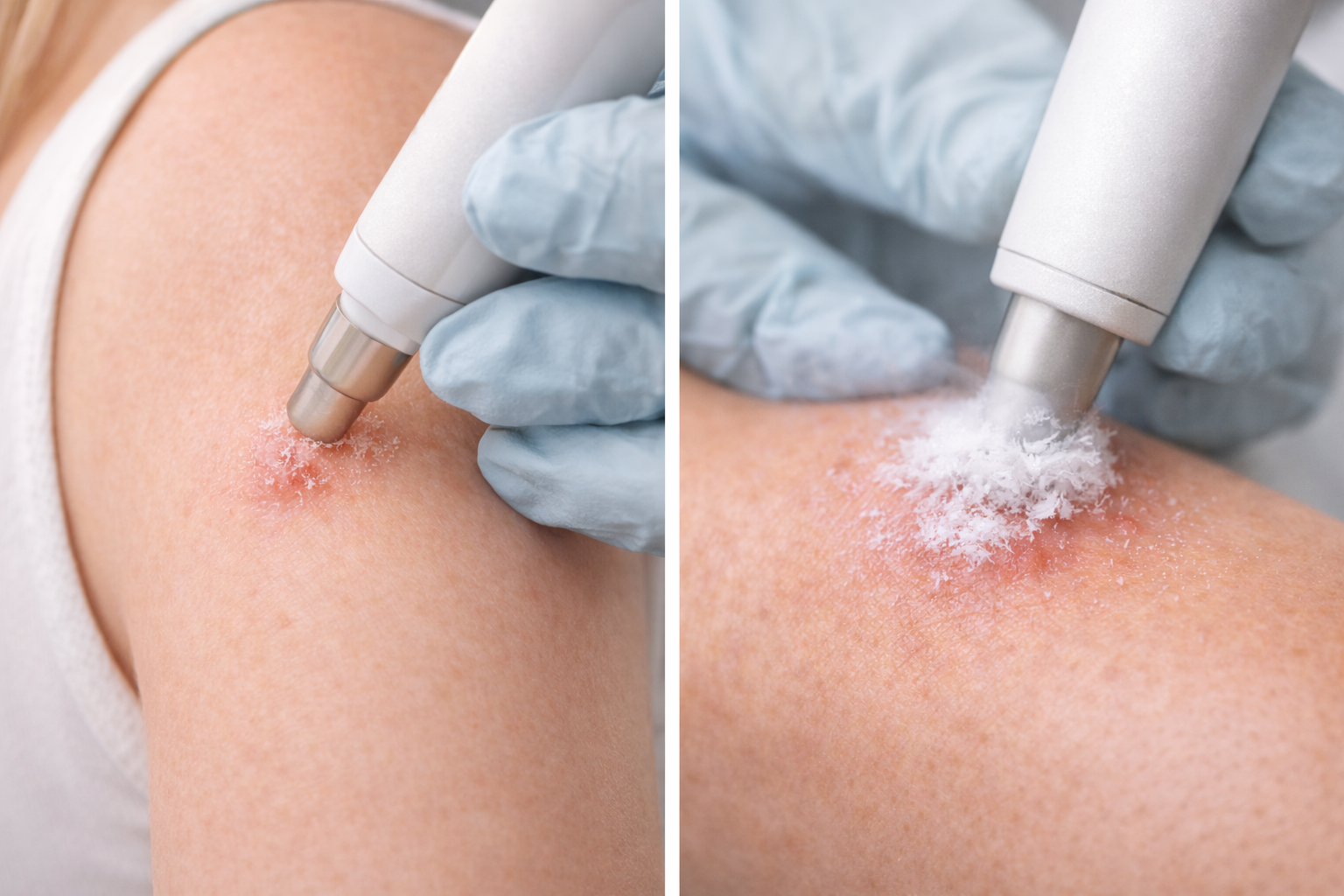 Illustration showing a variety of skin types and tones, each responding uniquely to a gentle treatment, highlighting the individuality of skin responses.